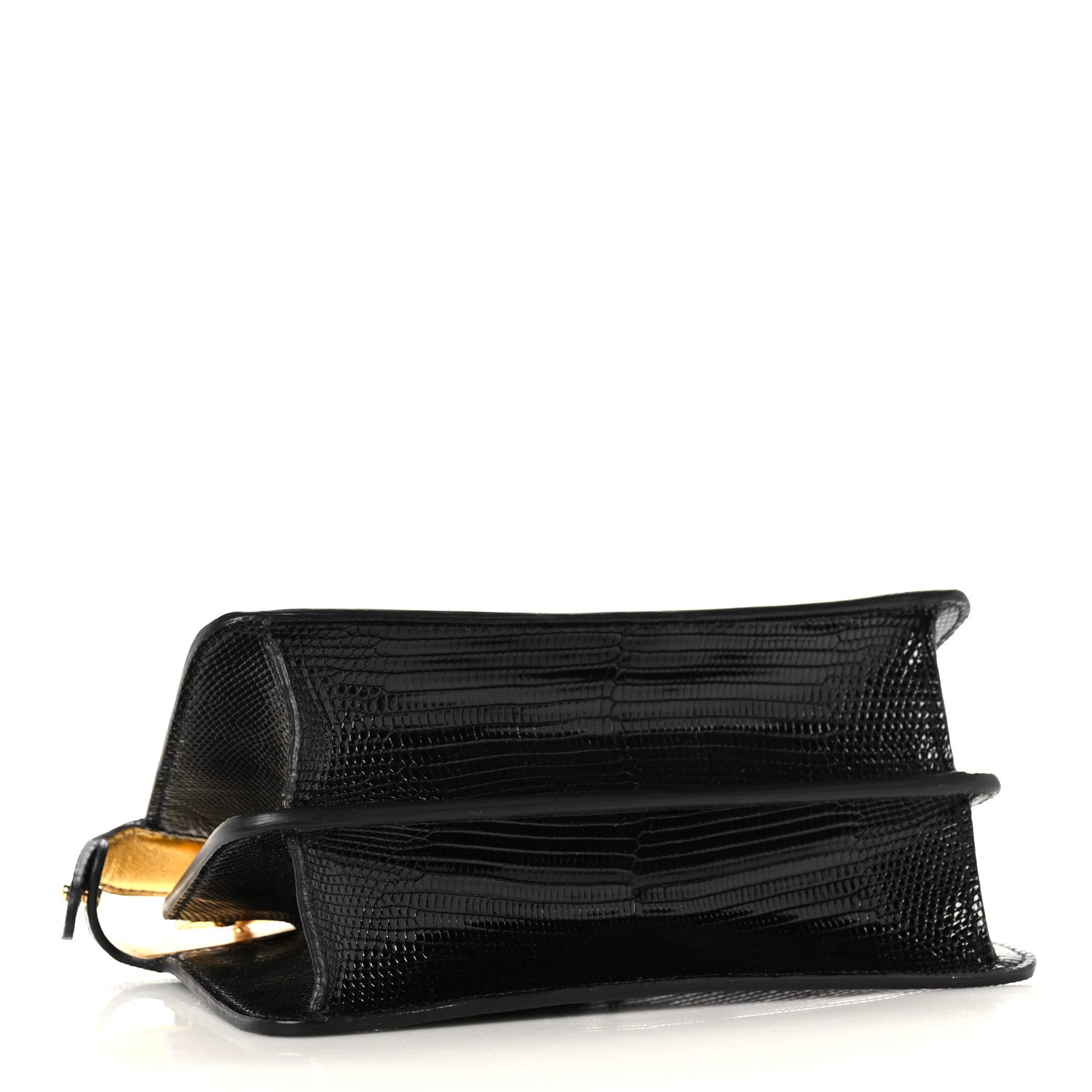 Fendi Lizard Peekaboo I SEE U East West Chain Satchel Black 4 of 9