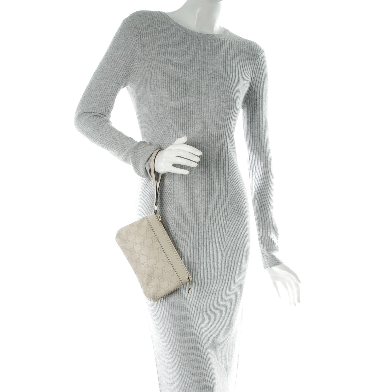 Gucci Guccissima Wristlet Off White 2 of 7
