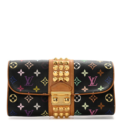 Louis Vuitton Monogram Multicolor Courtney Clutch Black 1 of 10