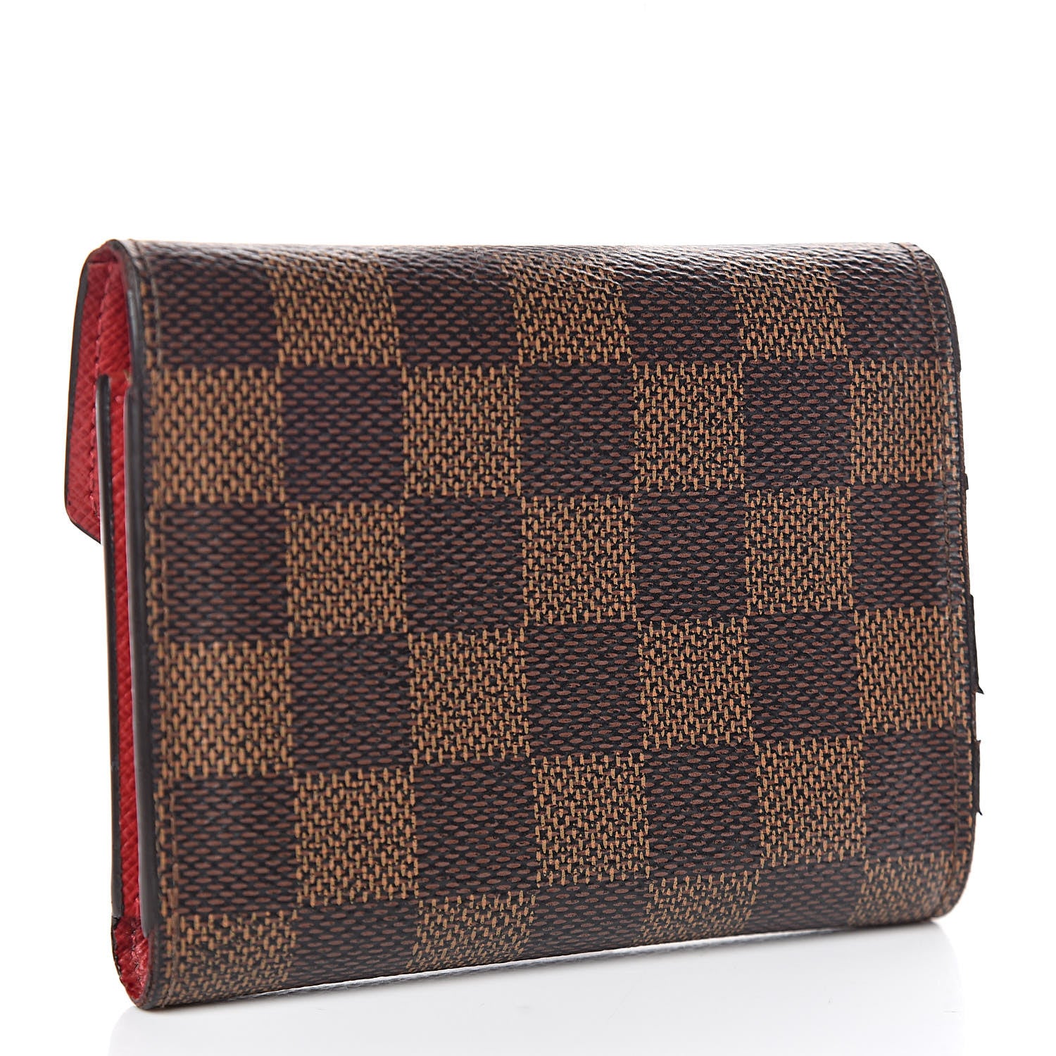 Louis Vuitton Damier Ebene Victorine Wallet Red 3 of 11