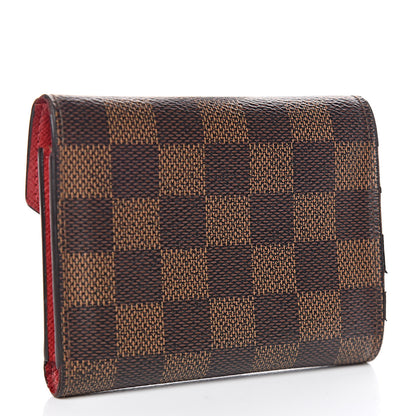 Louis Vuitton Damier Ebene Victorine Wallet Red 3 of 11