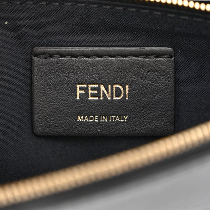Fendi Vitello King Tamponato Logo Embossed Medium Wallet On Chain Black 6 of 10