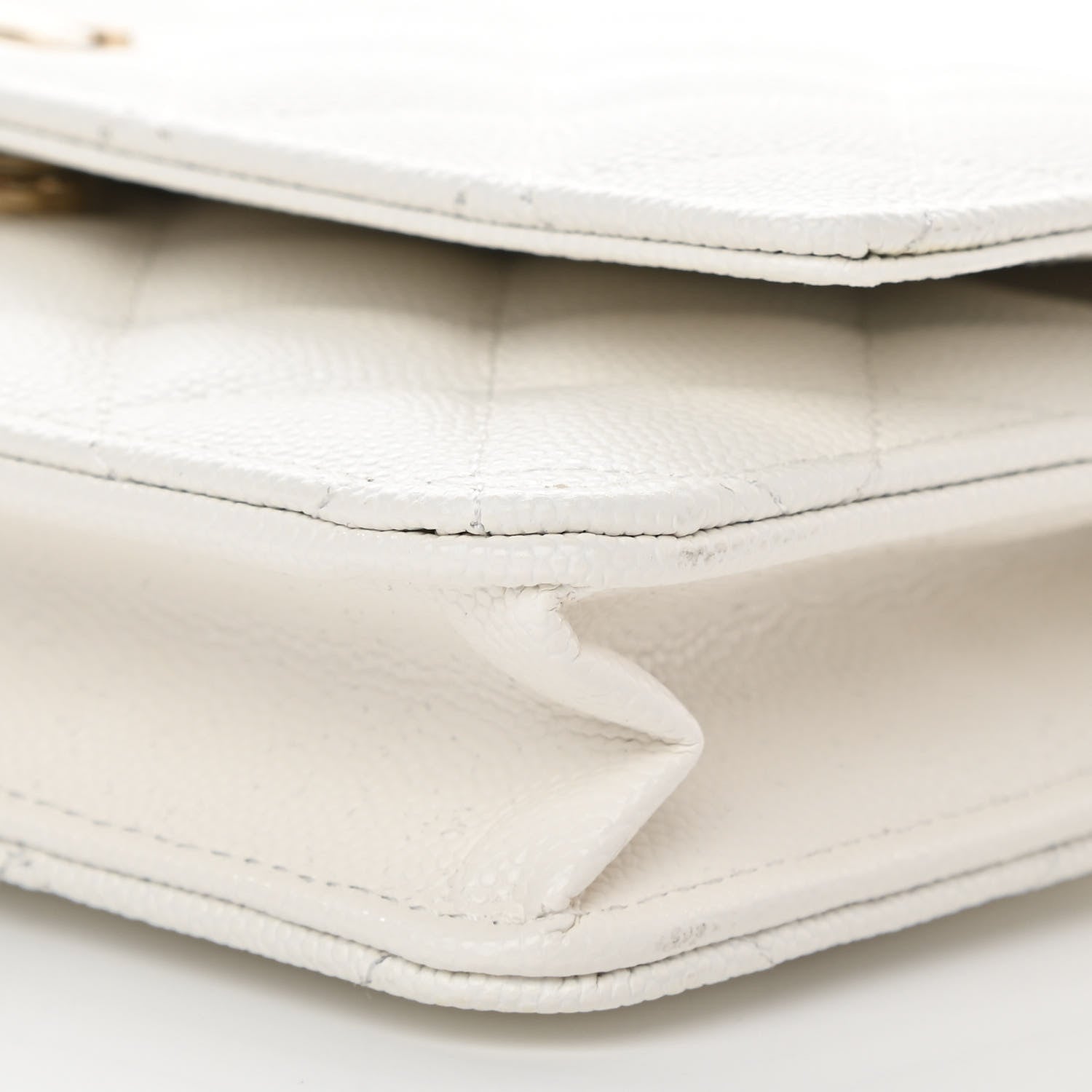 Chanel Caviar Quilted Wallet On Chain WOC White 11 of 12