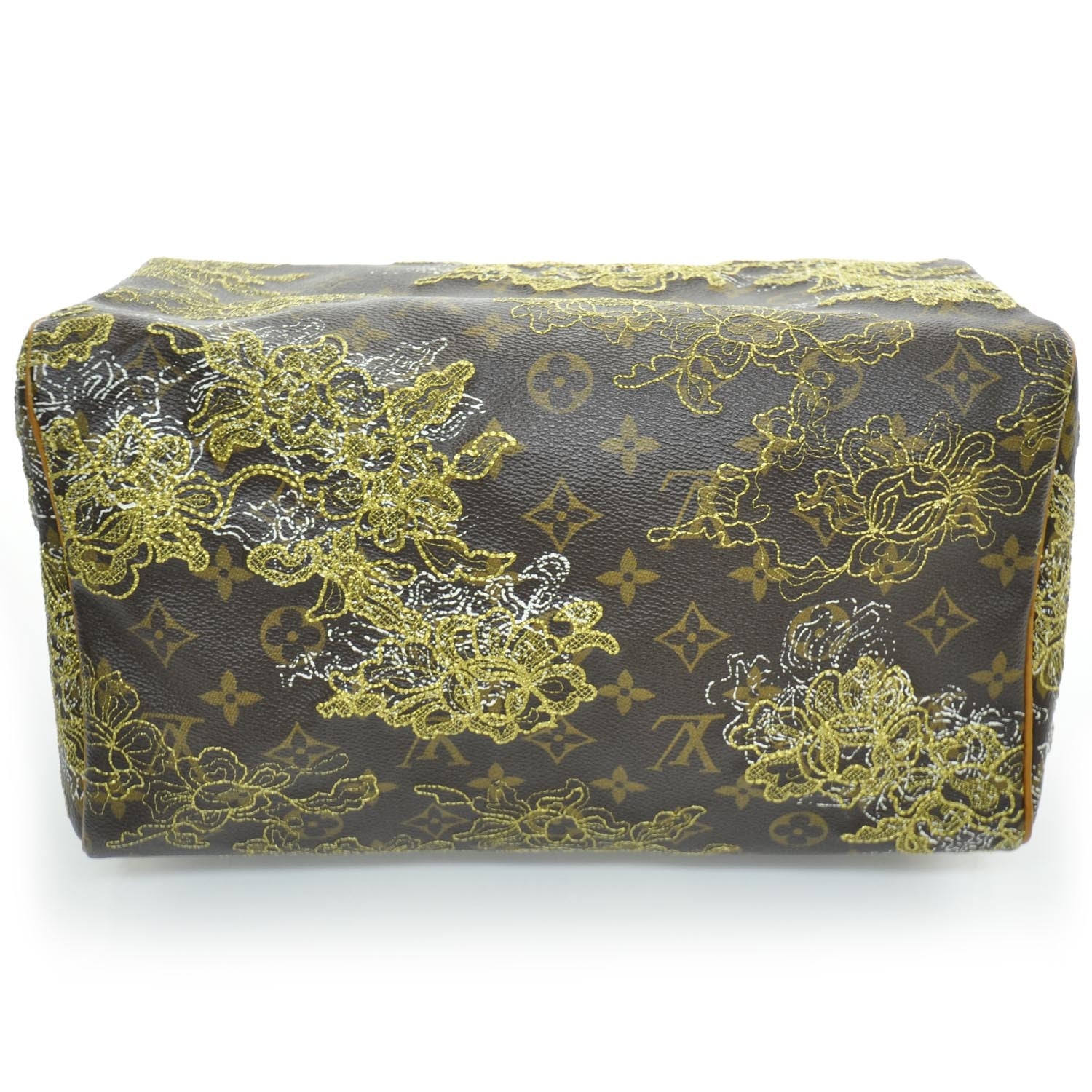 Louis Vuitton Monogram Dentelle Speedy 30 Gold 4 of 9