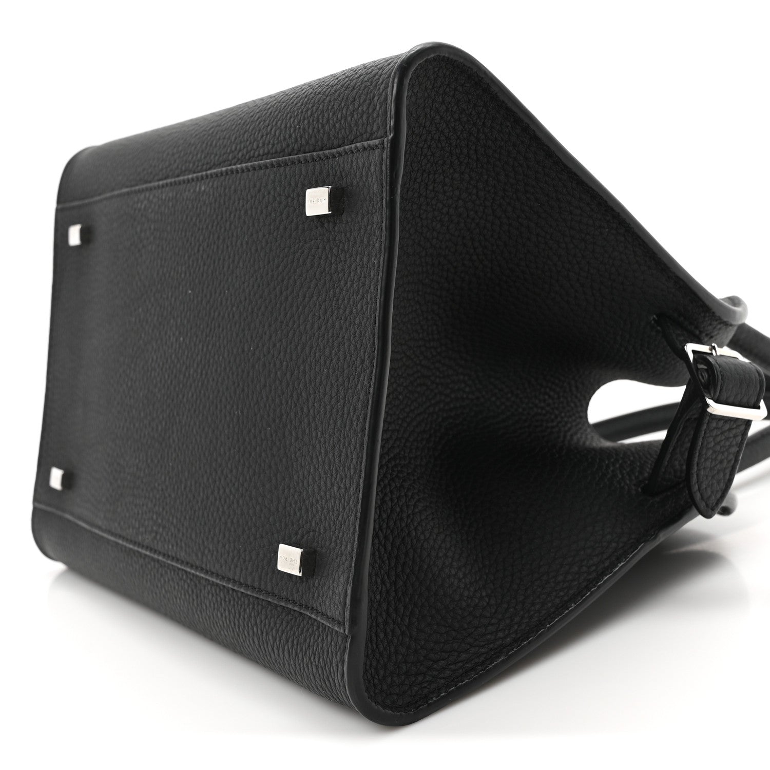The Row Grained Calfskin Soft Margaux 10 Bag Black 9 of 9