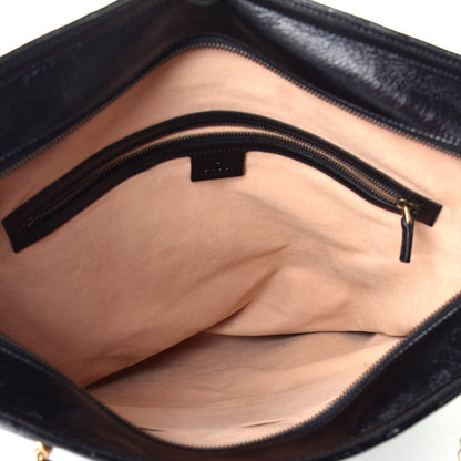 Gucci Azalea Calfskin Matelasse Large GG Marmont Slim Tote Black 5 of 9