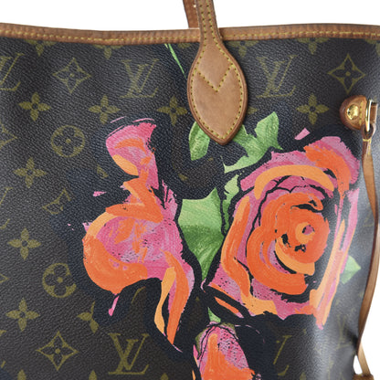 Louis Vuitton Monogram Roses Neverfull MM 8 of 11