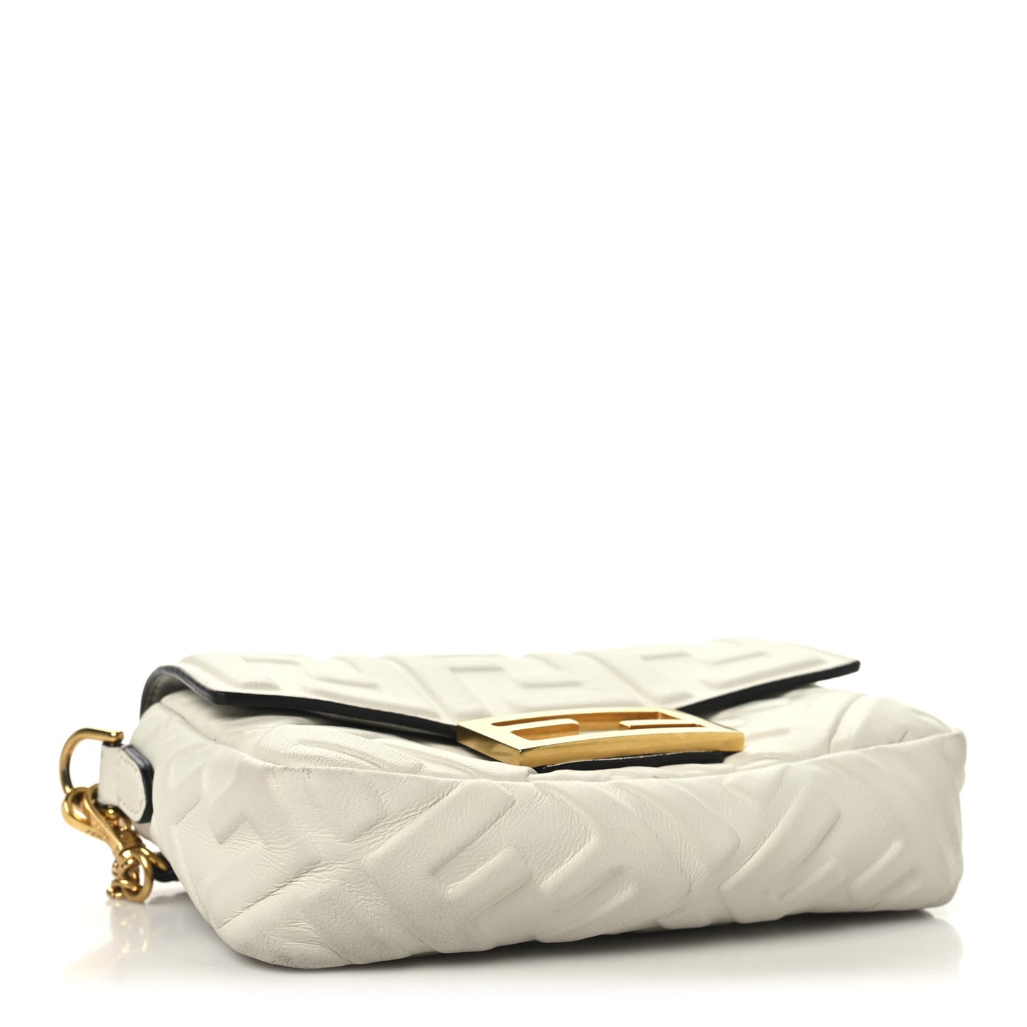 Nappa FF 1974 Embossed Mini Baguette White