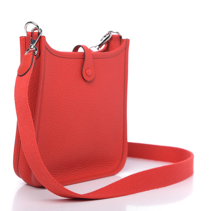 Hermes Taurillon Clemence Evelyne TPM Rouge de Coeur 3 of 9