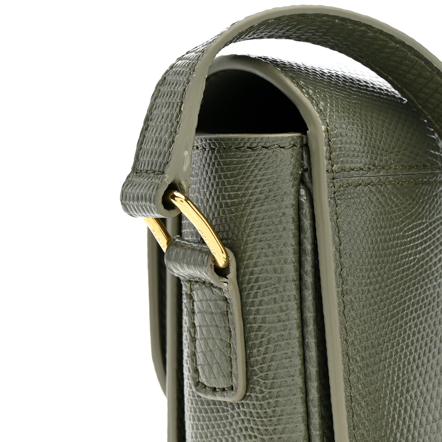 Celine Lizard Teen Triomphe Golden Khak 12 of 14