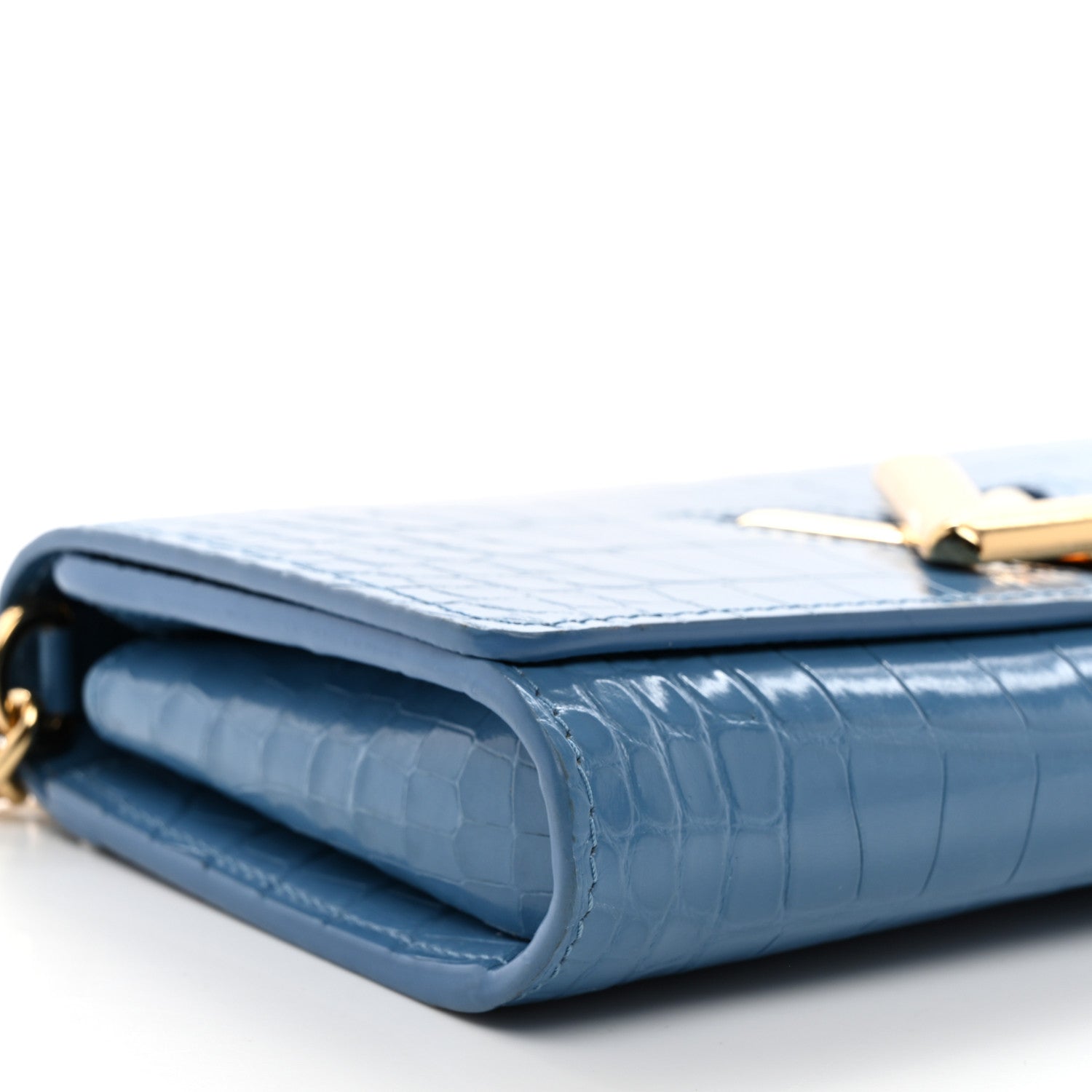 Louis Vuitton Crocodile Twist Chain Wallet Bleuet 8 of 11
