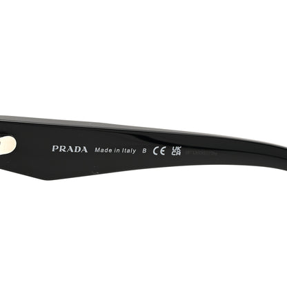 Prada Acetate Oval Sunglasses SPR 26Z Black 6 of 8
