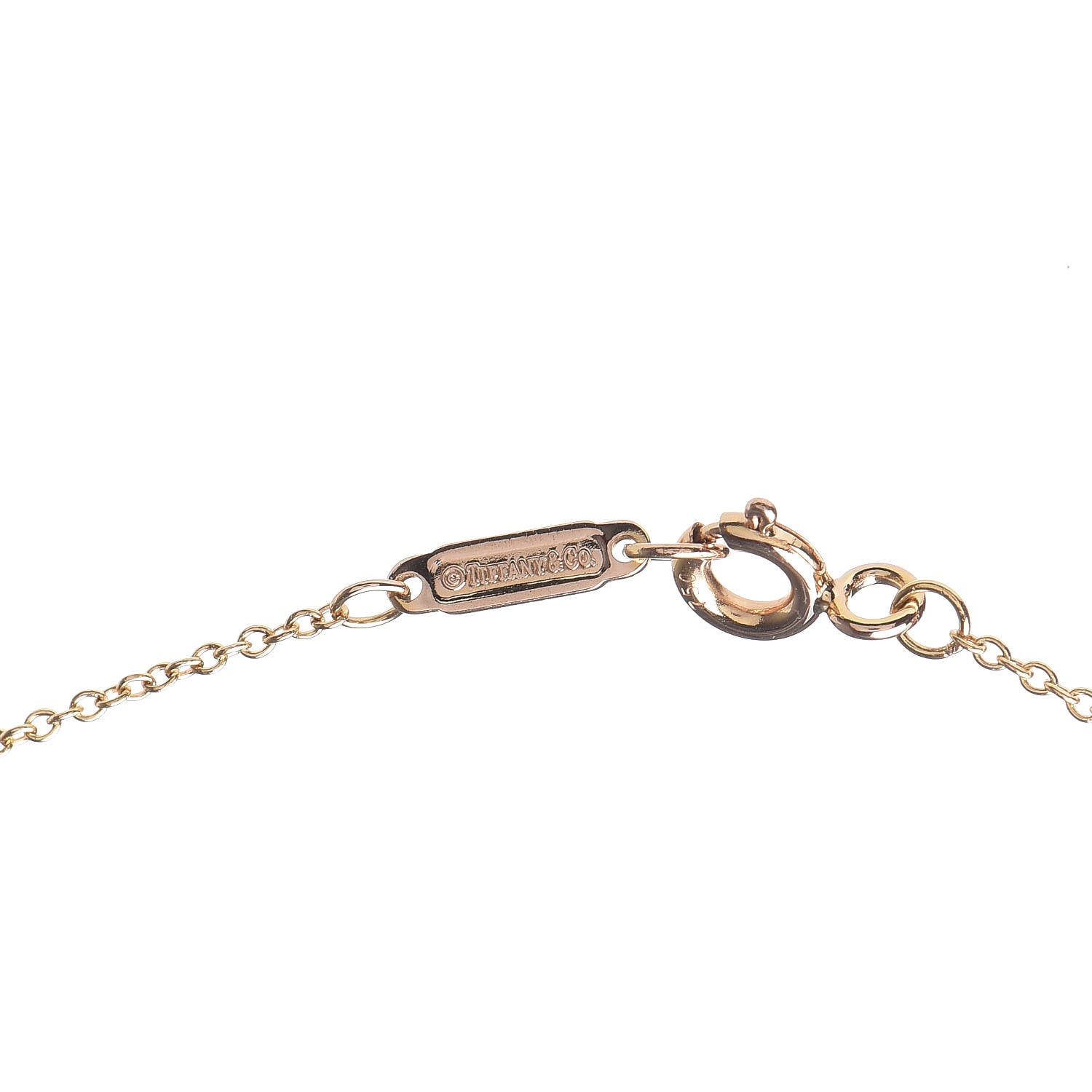 Tiffany 18K Rose Gold Diamond Atlas Bar Pendant Necklace 6 of 6