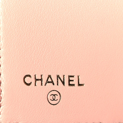 Chanel Caviar Quilted Boy Compact Wallet Pink 6 of 7