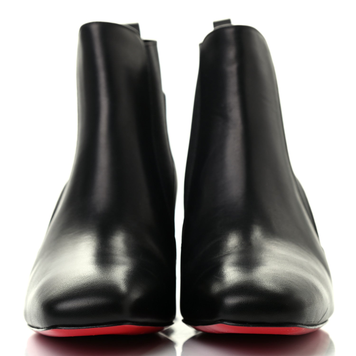 Christian Louboutin Calfskin Spiked Study Stretch 55 Ankle Boots 38 Black 2 of 7