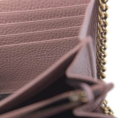 Gucci Cellarius Calfskin GG Marmont Chain Wallet Rosy Phard 6 of 11