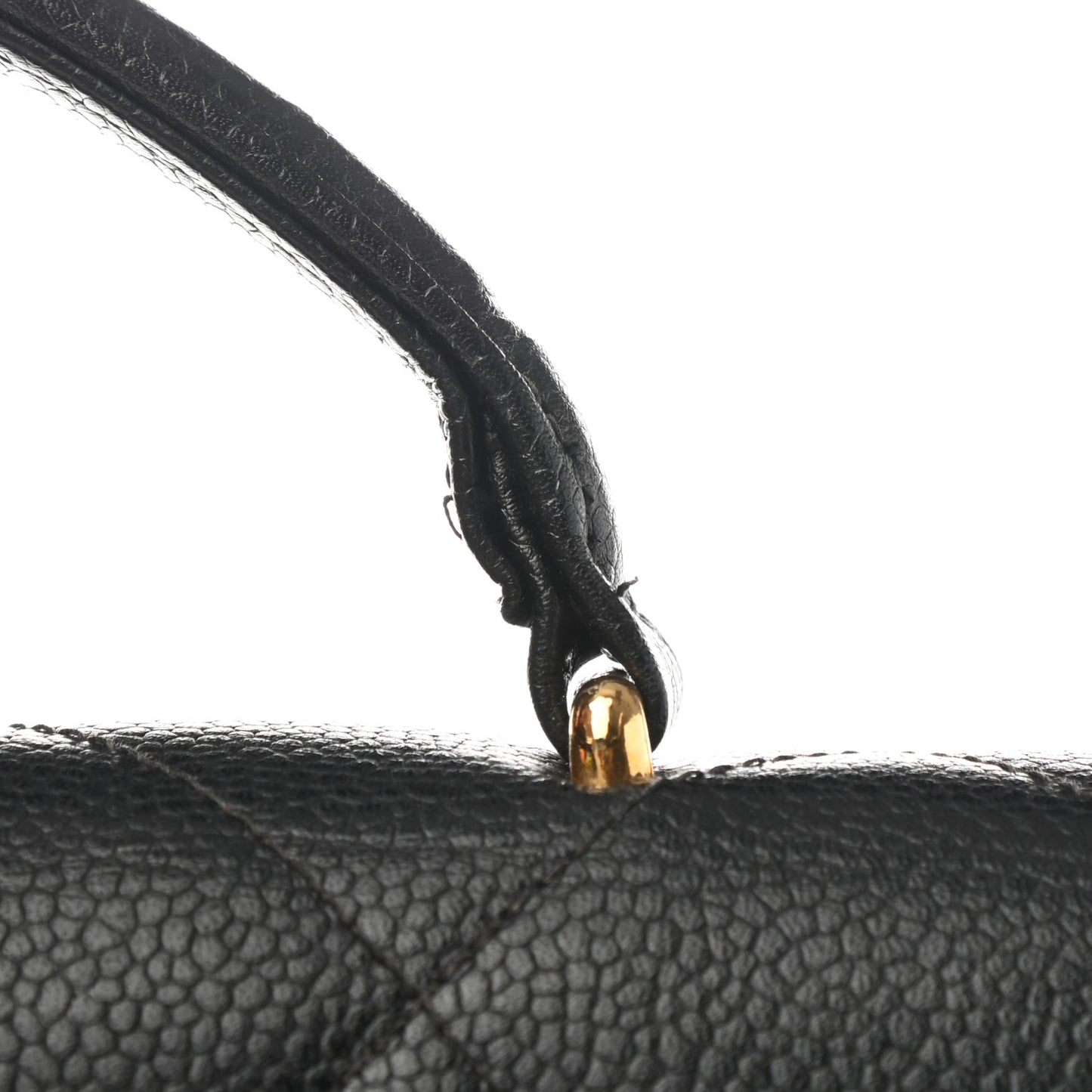 Caviar Quilted Briefcase Laptop Bag Black