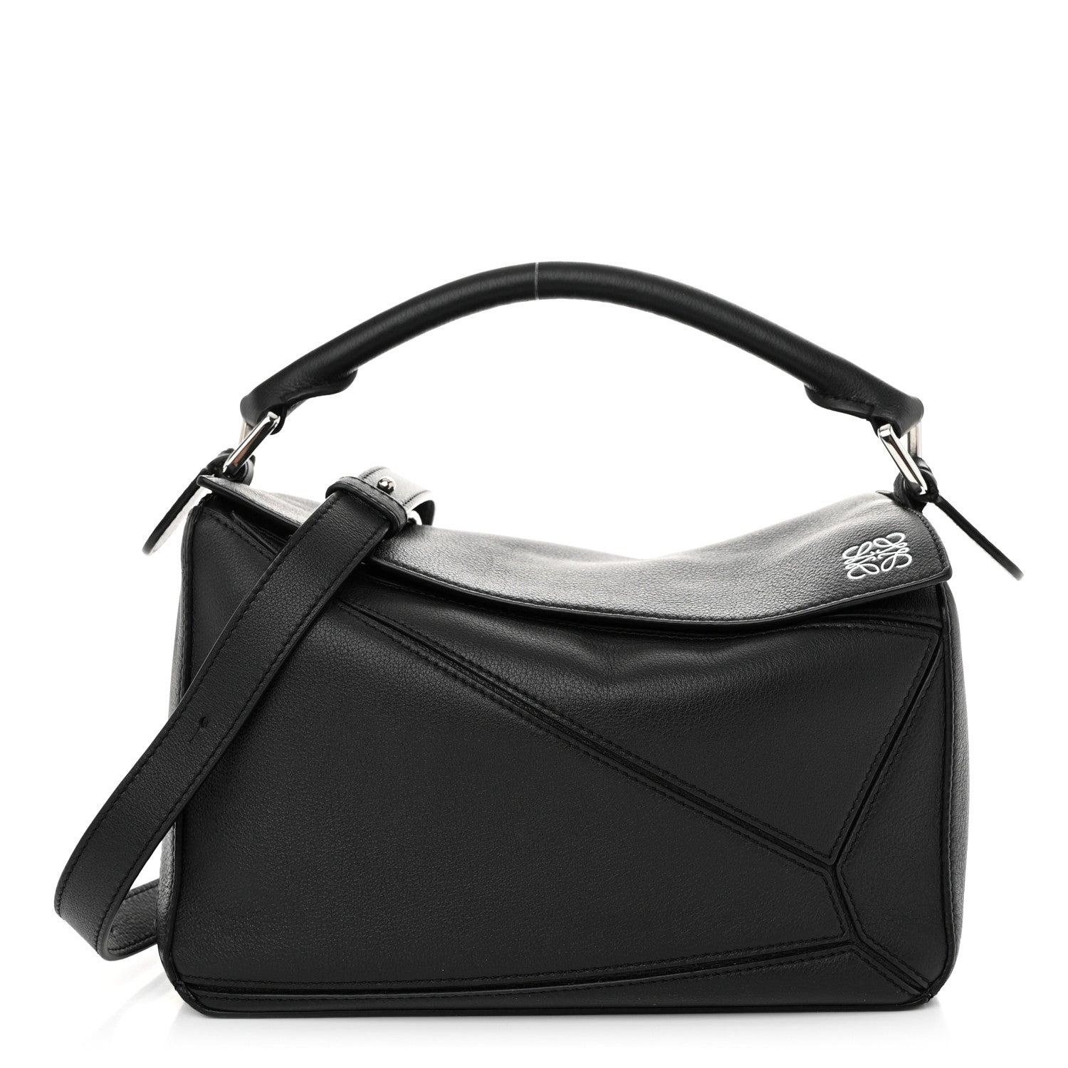 Loewe Calfskin Small Puzzle Bag Black 1 of 10