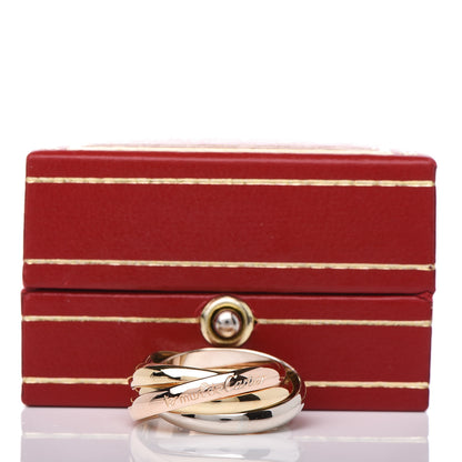 Cartier 18K Pink Yellow White Gold Les Must De Trinity 5 Band Ring 49 4.75 5 of 5