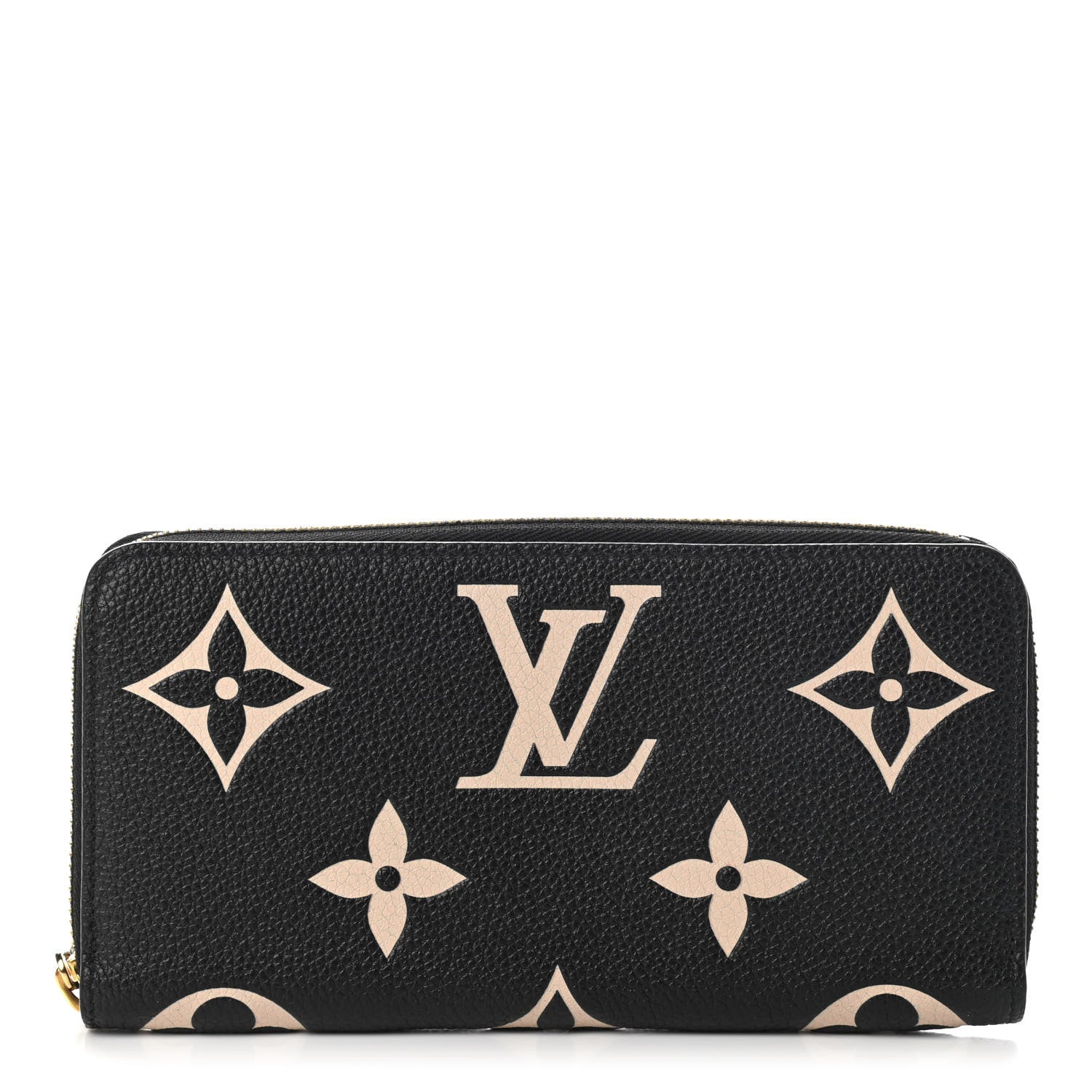 Louis Vuitton Empreinte Monogram Giant Zippy Wallet Black Beige 1 of 7