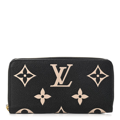 Louis Vuitton Empreinte Monogram Giant Zippy Wallet Black Beige 1 of 7
