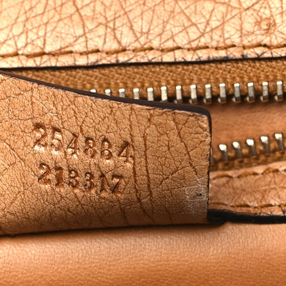 Gucci Ostrich Medium New Bamboo Top Handle Bag Brown 8 of 13