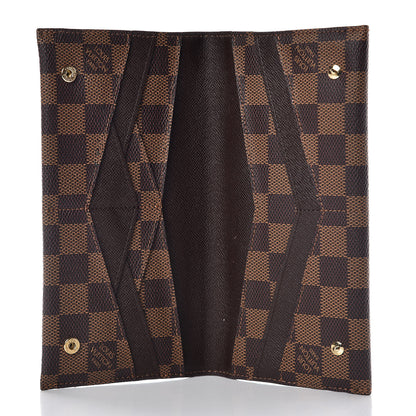 Louis Vuitton Damier Ebene Long Origami Wallet 7 of 8