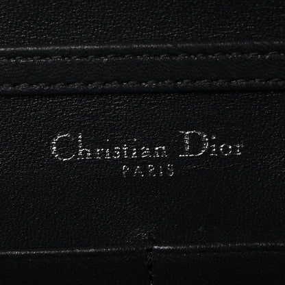 Christian Dior Metallic Patent Micro-Cannage Diorama Wallet on Chain Pouch Silver 6 of 8