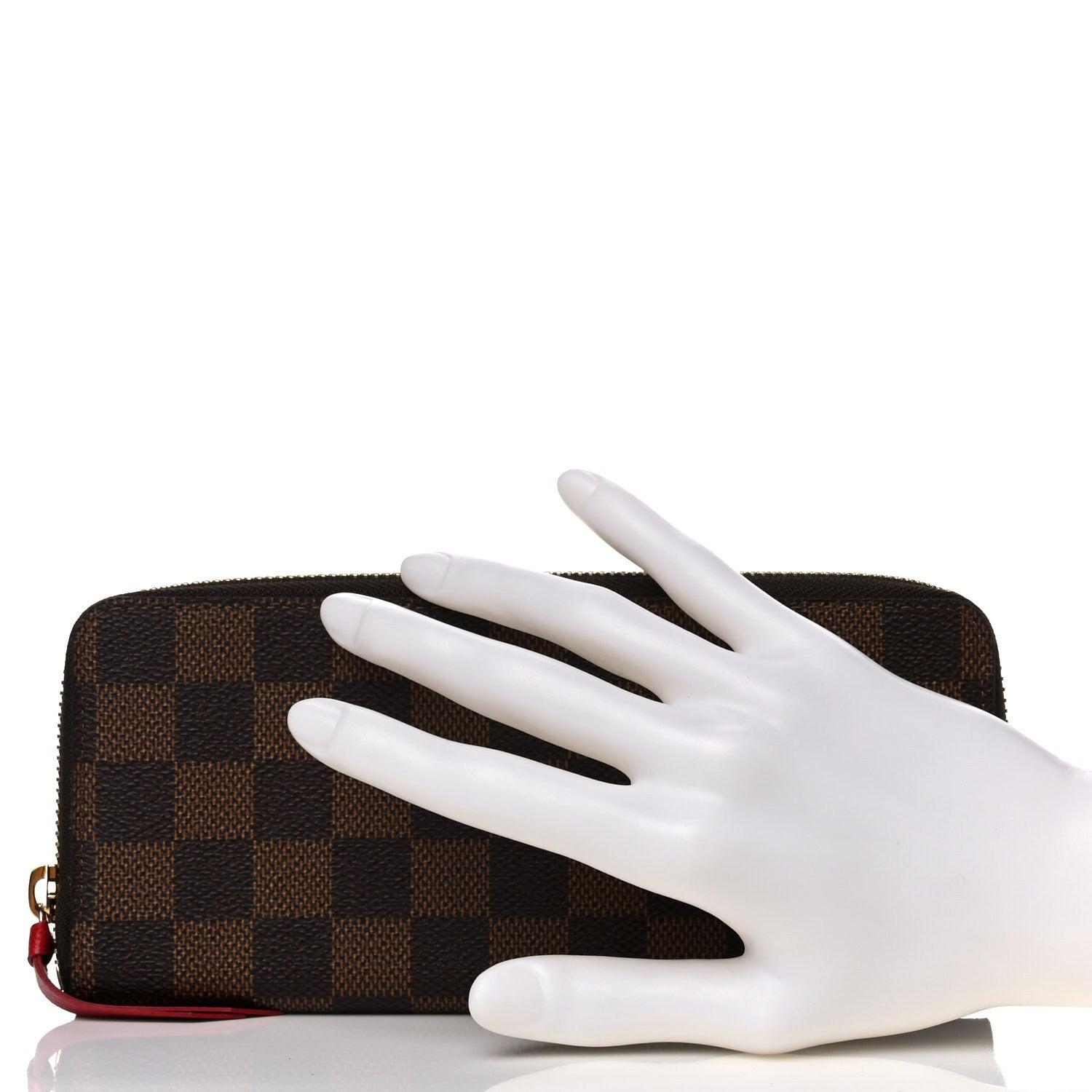 Louis Vuitton Damier Ebene Clemence Wallet Cherry 2 of 7