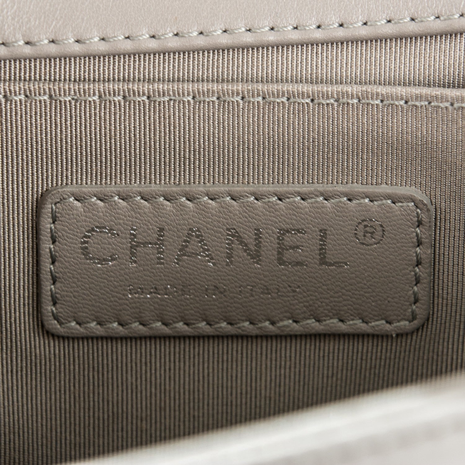 Chanel Calfskin Quilted Medium Boy Flap Grey 7 of 8