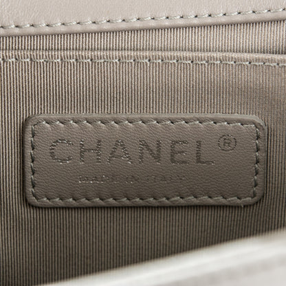 Chanel Calfskin Quilted Medium Boy Flap Grey 7 of 8