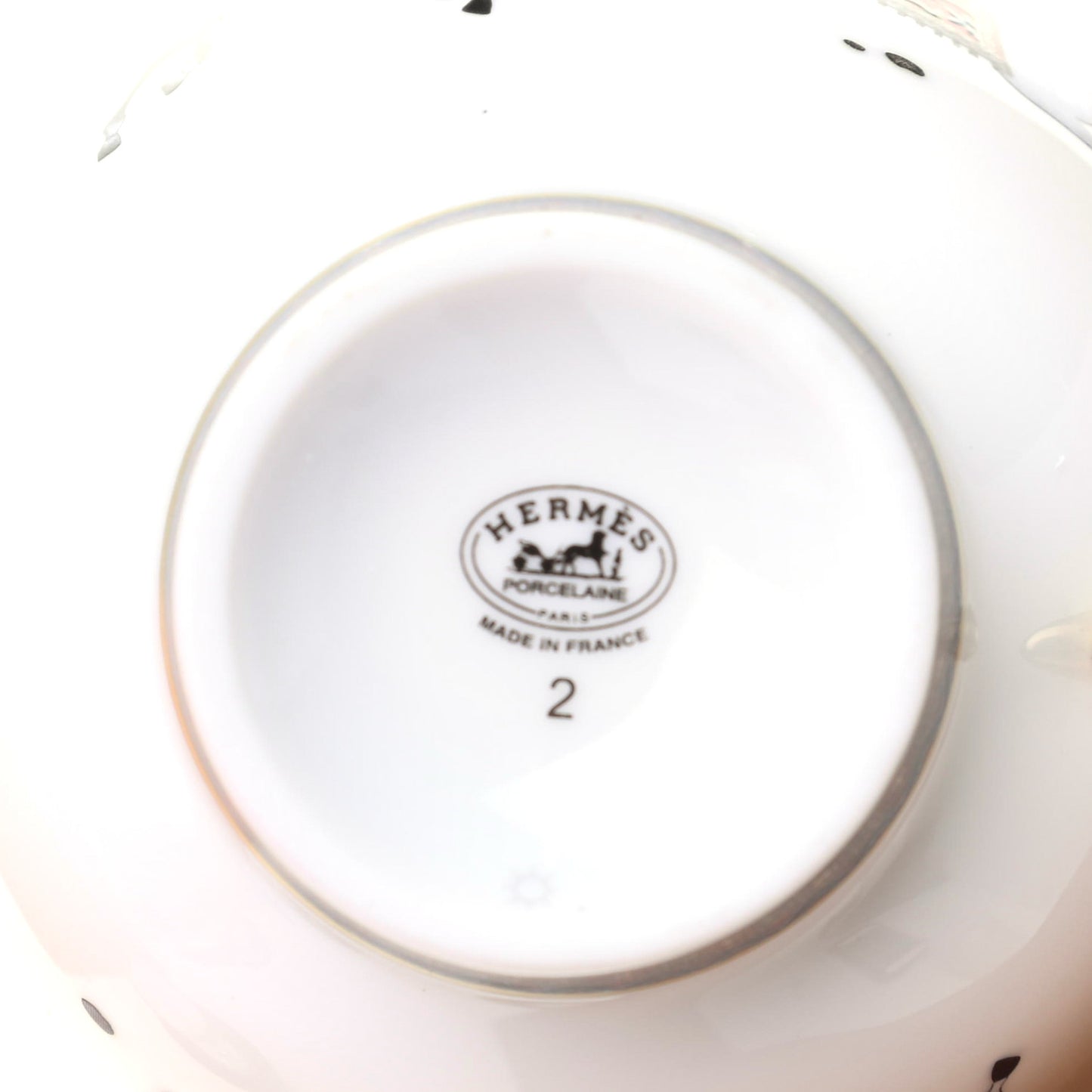 Porcelain Cheval d'Orient Tea Cup and Saucer Set of 2