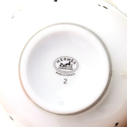 Hermes Porcelain Cheval d'Orient Tea Cup and Saucer Set of 2 4 of 9