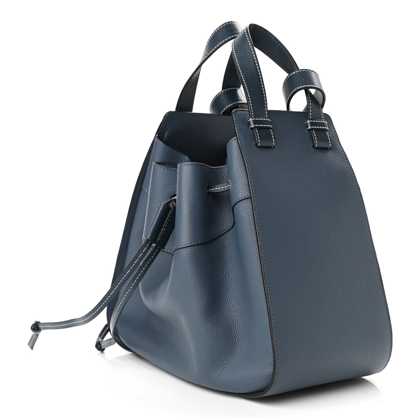 Calfskin Large Hammock Shoulder Bag Marine