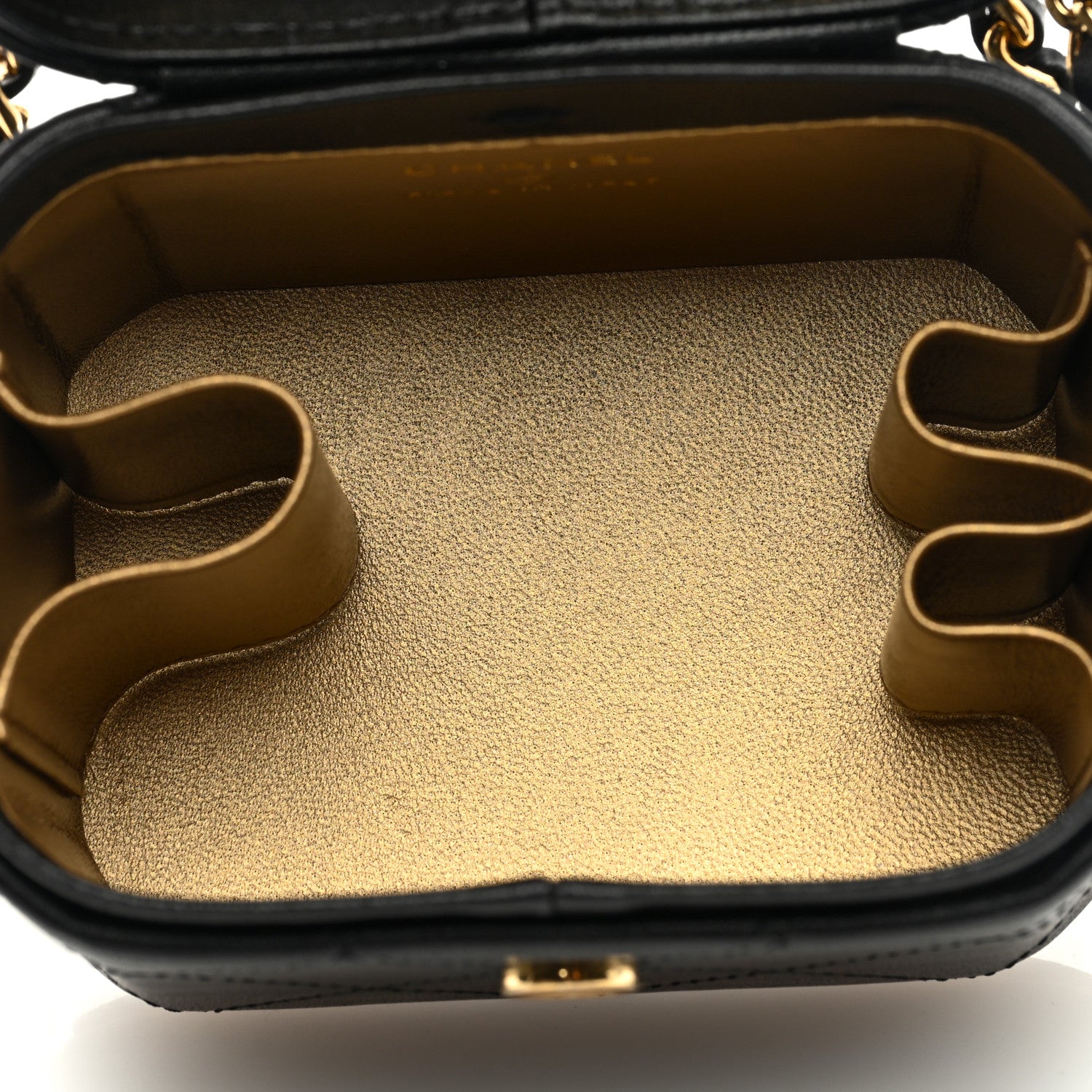 Chanel Lambskin Quilted Vanity Clutch With Chain Black 5 of 12