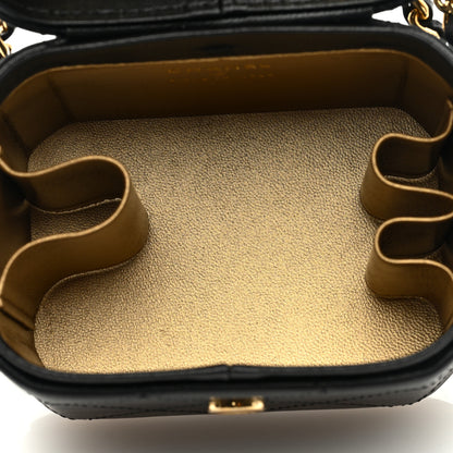 Chanel Lambskin Quilted Vanity Clutch With Chain Black 5 of 12