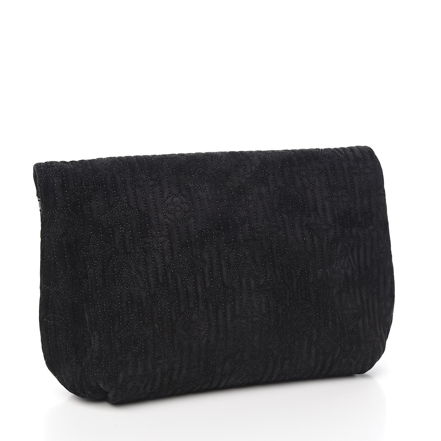 Louis Vuitton Suede Monogram Motard Afterdark Clutch Black 2 of 6