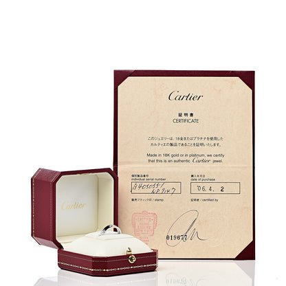 Cartier 18K White Gold Diamond 4mm LOVE Wedding Band Ring 51 5.75 5 of 5
