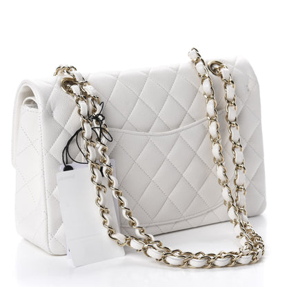 Chanel Caviar Quilted Small Double Flap White 3 of 11