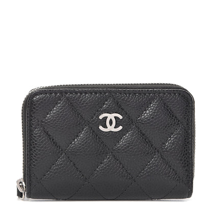 Chanel Caviar Quilted Zip Coin Purse Black 1 of 7