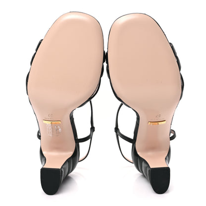 Gucci Nappa Matelasse T-Strap 40mm Sandals 37 Black 5 of 8