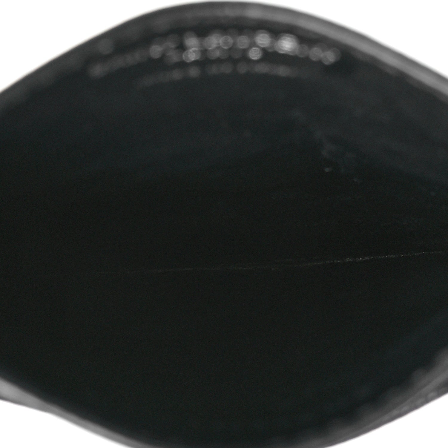 Saint Laurent Grain De Poudre Matelasse Chevron Monogram Credit Card Case Black 5 of 7