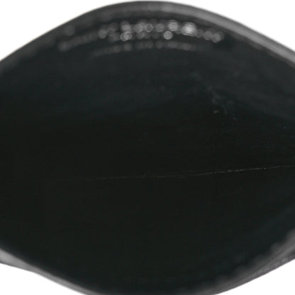 Saint Laurent Grain De Poudre Matelasse Chevron Monogram Credit Card Case Black 5 of 7