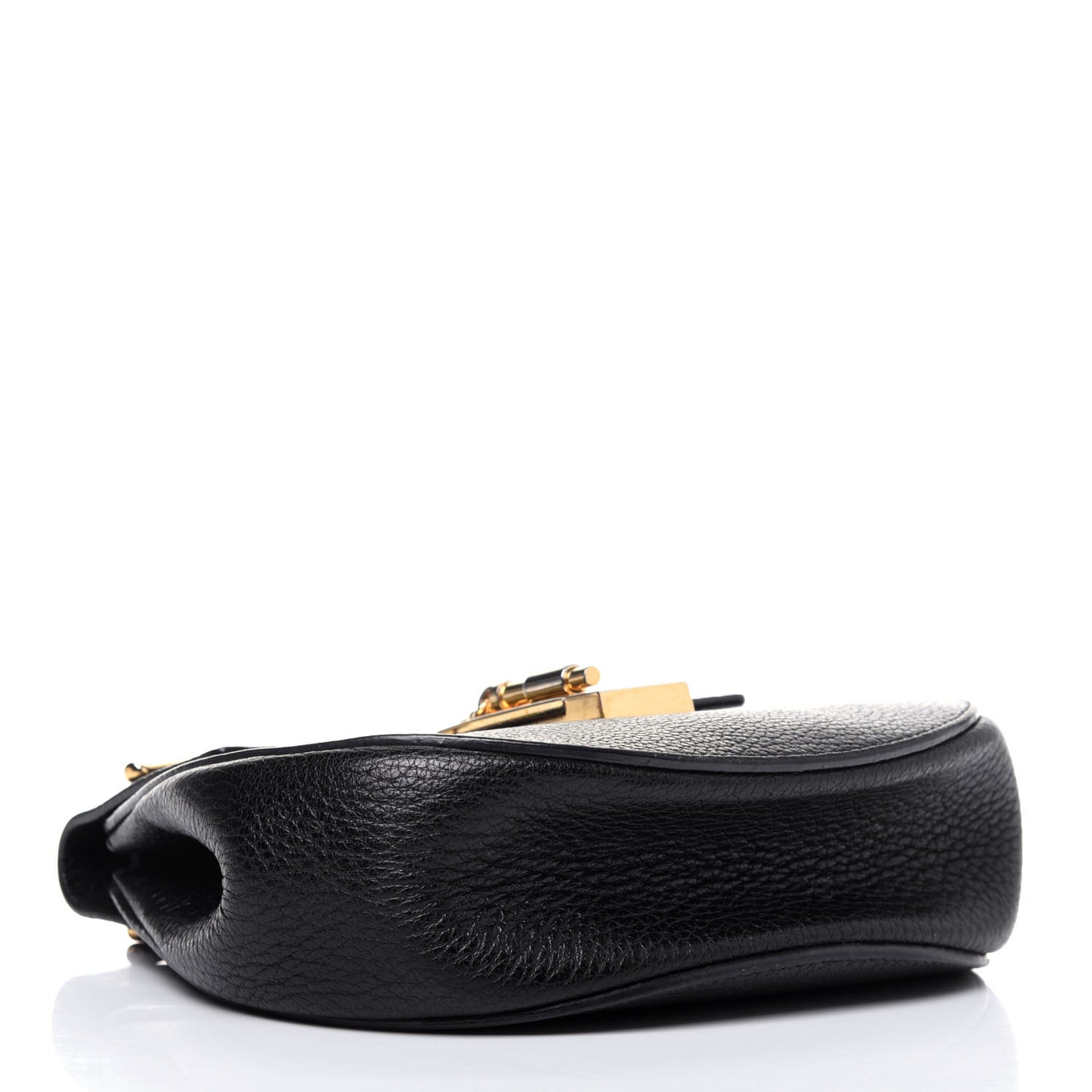 Grained Lambskin Mini Drew Shoulder Bag Black