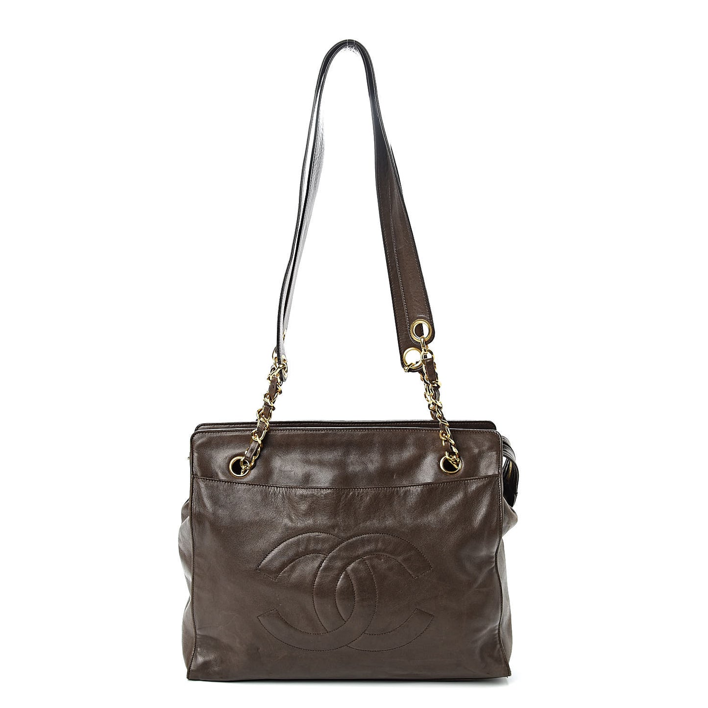 Lambskin CC Tote Brown