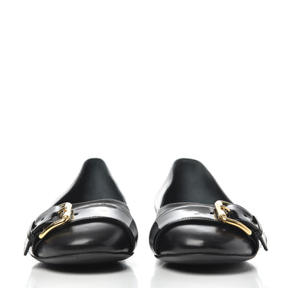 Louis Vuitton Calfskin Buckle Ballerina Flats 38.5 Black 2 of 15