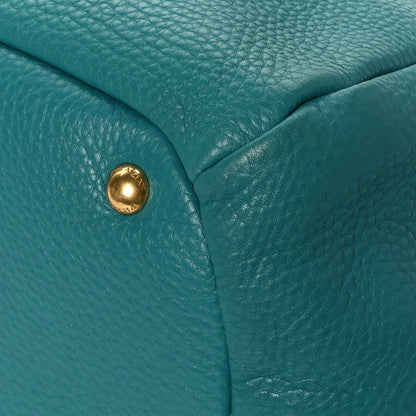 Prada Vitello Daino Shopping Tote Green 8 of 10