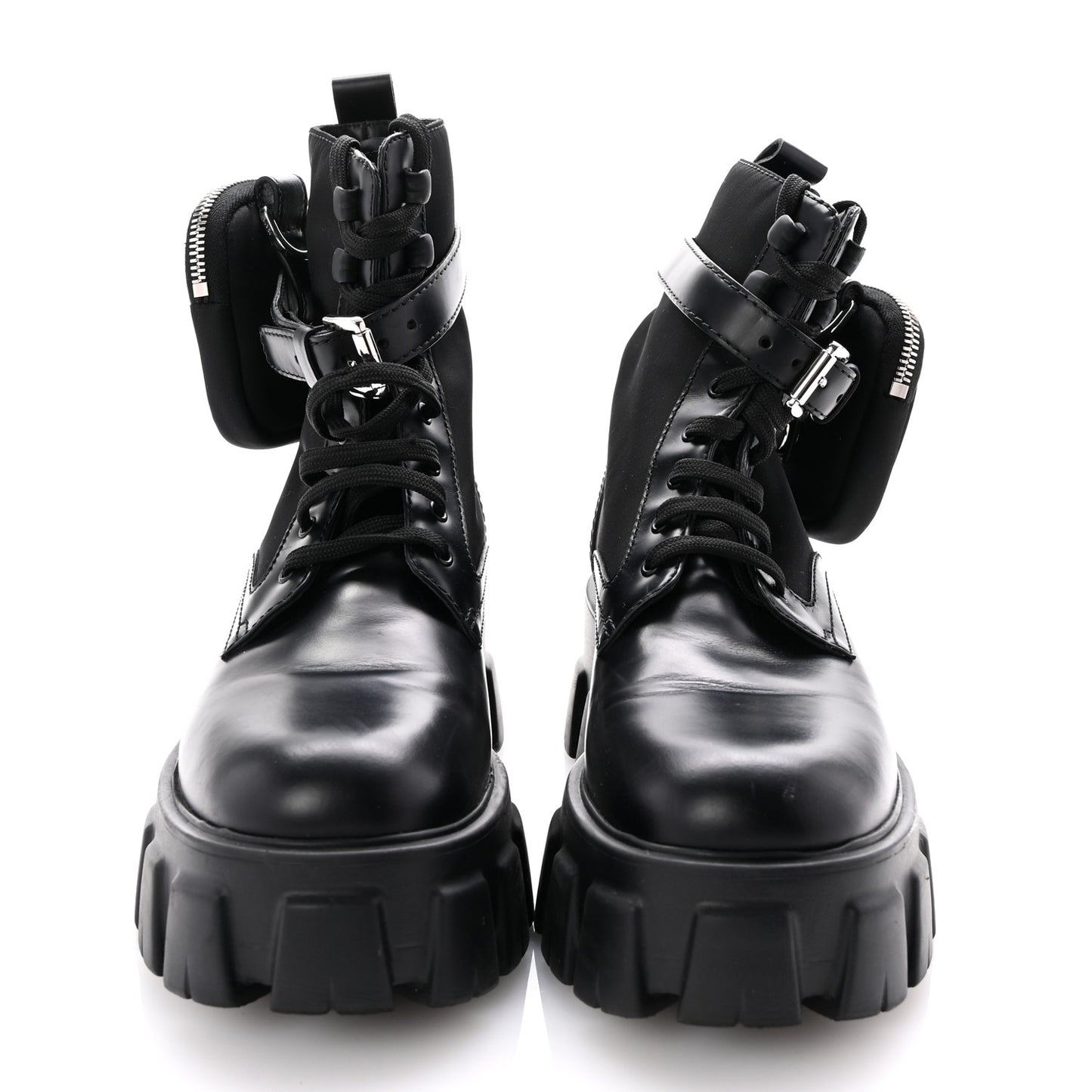 Spazzolato Rois Nylon Metal Triangle Logo Monolith Pouch Pocket 55mm Boots 38 Black