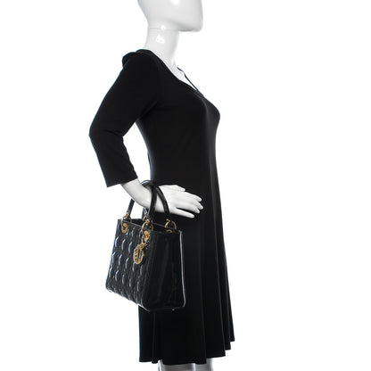 Christian Dior Patent Cannage Medium Lady Dior Black 3 of 10