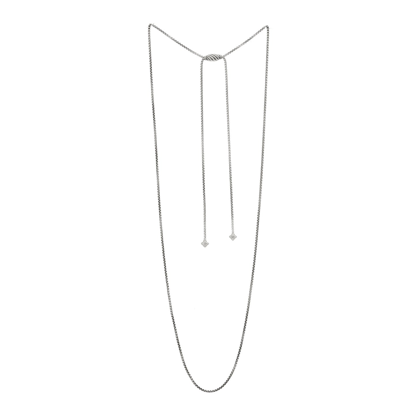 Sterling Silver 1.7mm Box Chain Slider Necklace